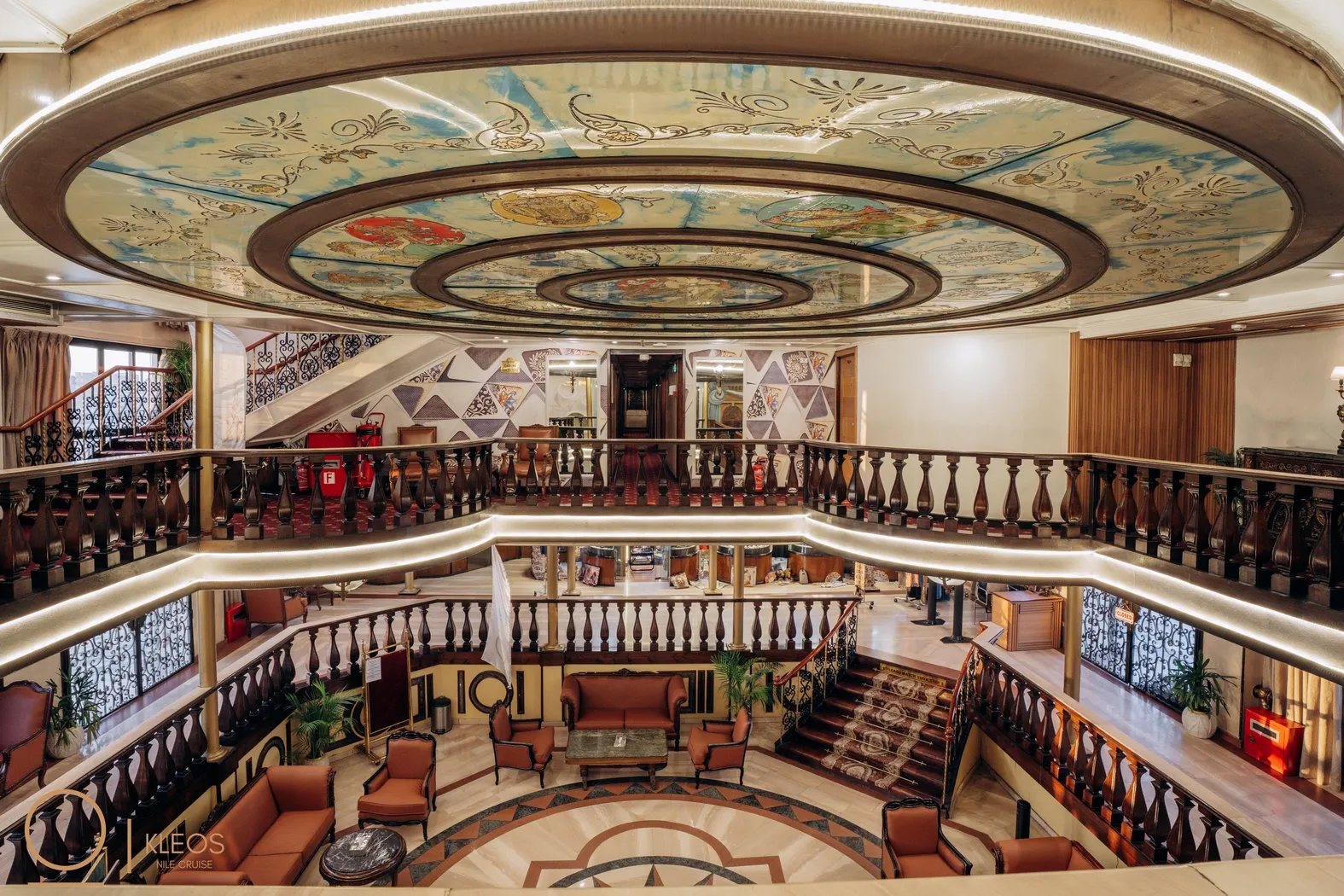 Lounge aboard the MS Kleos Nile Cruise Nile cruise
